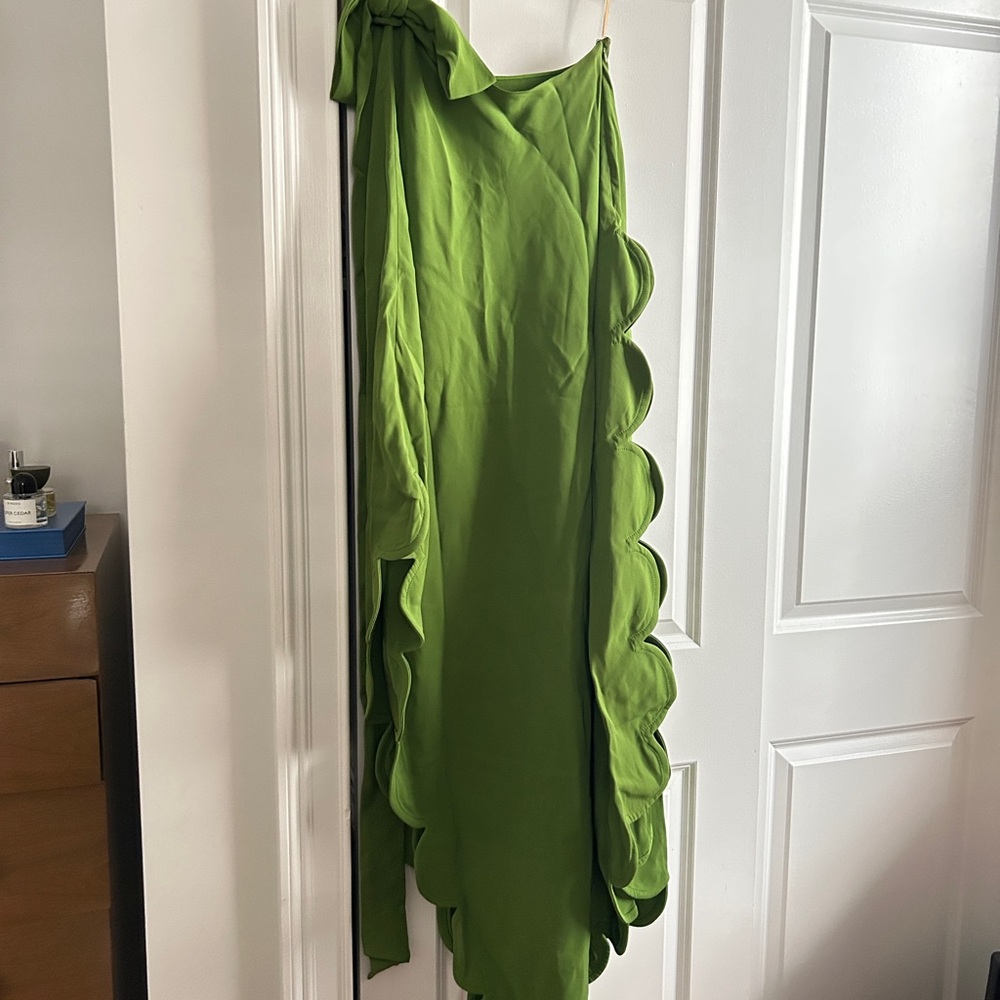 Valentino Asymmetrical Green Skirt
